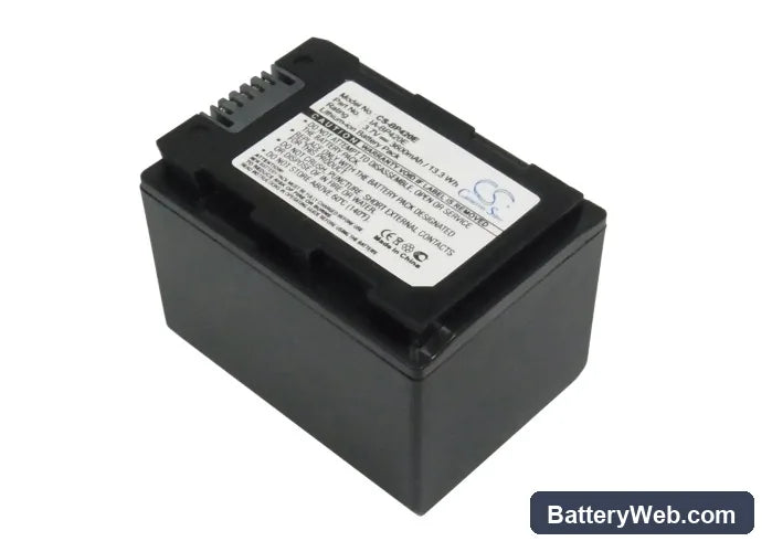 Samsung HMX-S10 Replacement Battery, 3.7V, 3600mAh, Li-ion 2
