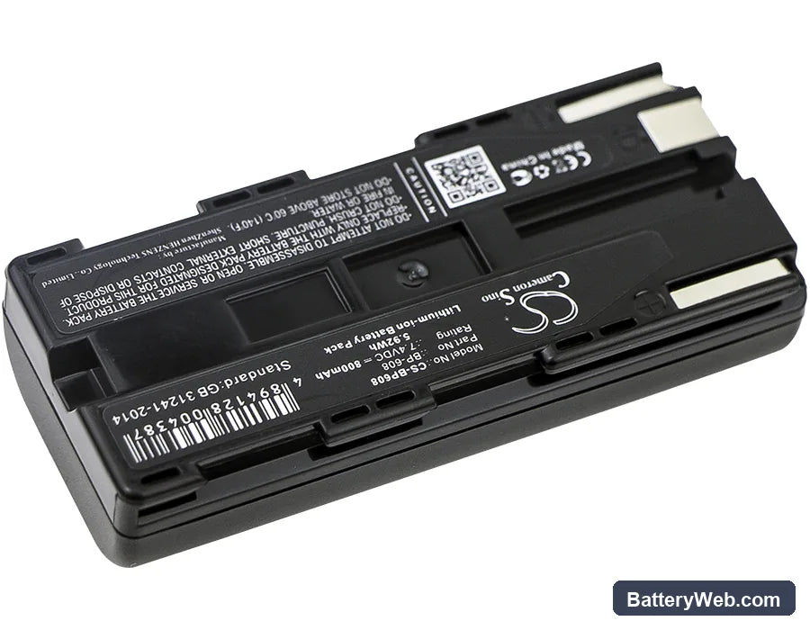 Canon C2 Replacement Battery, 7.4V, 800mAh, Li-ion 2