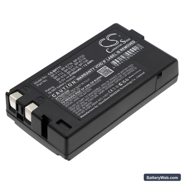 Canon E06 Replacement Battery, 6V, 2100mAh, Ni-MH 1