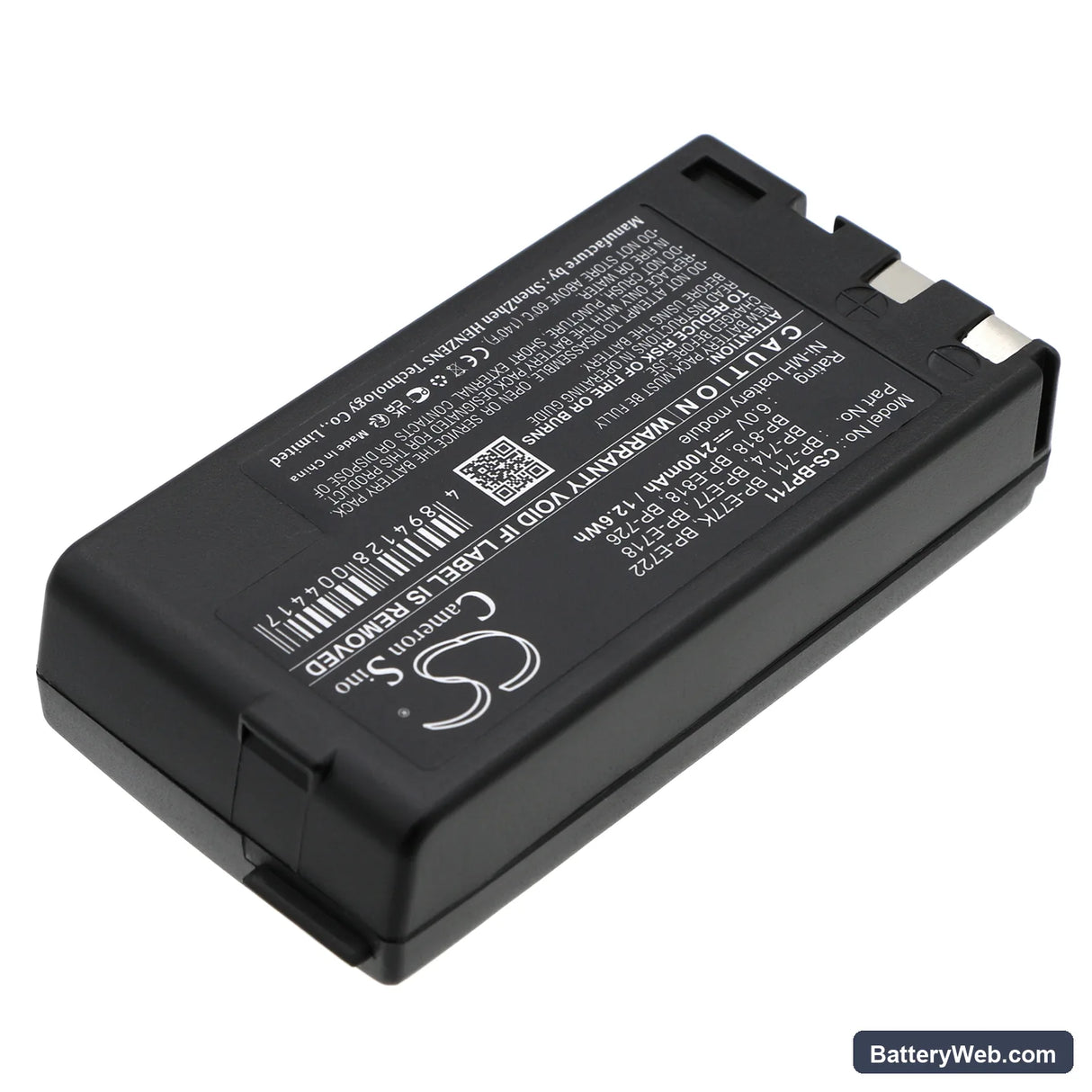 Canon E06 Replacement Battery, 6V, 2100mAh, Ni-MH 2