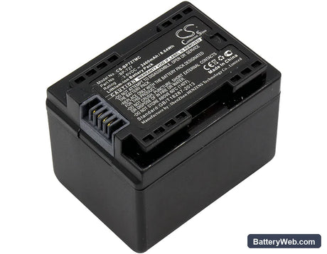 Canon VIXIA HF M52 Replacement Battery, 3.6V, 2400mAh, Li-ion 1