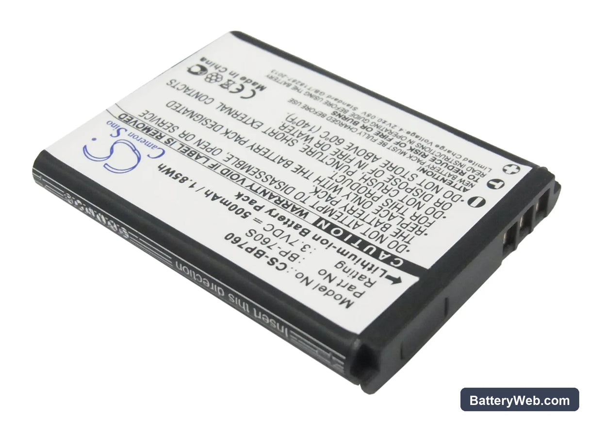 Kyocera i4R Replacement Battery, 3.7V, 500mAh, Li-ion 2