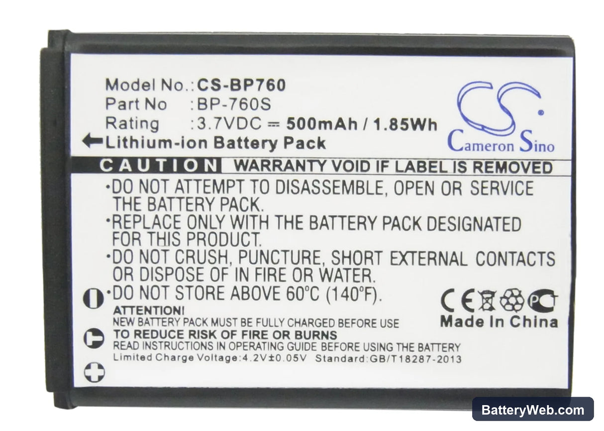 Kyocera i4R Replacement Battery, 3.7V, 500mAh, Li-ion 5