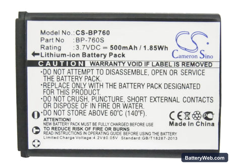 Kyocera i4R Replacement Battery, 3.7V, 500mAh, Li-ion 5