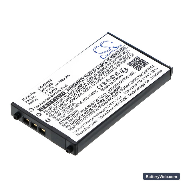 Kyocera CONTAX SL300RT Replacement Battery, 3.7V, 700mAh, Li-ion 1