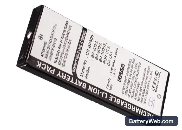 Sharp MD-MS301 Replacement Battery, 3.7V, 1000mAh, Li-ion 5