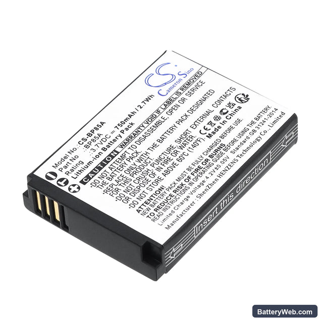 Samsung WB210 Replacement Battery, 3.7V, 750mAh, Li-ion 1