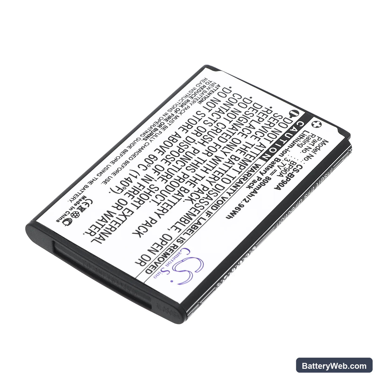 Samsung HMX-E10WP Replacement Battery, 3.7V, 800mAh, Li-ion 2