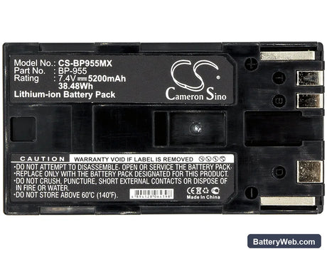 Canon C300 Mark I Replacement Battery, 7.4V, 5200mAh, Li-ion 5