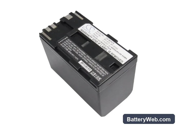 Canon ES-8000V Replacement Battery, 7.4V, 6600mAh, Li-ion 2