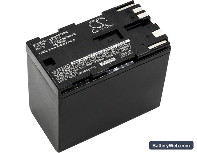 Canon C300 Mark I Replacement Battery, 7.4V, 6600mAh, Li-ion 1