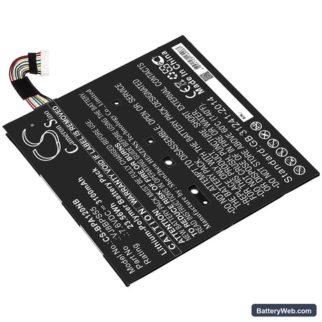 Sony VAIO A12 Replacement Battery, 7.6V, 3100mAh, Li-Polymer 2