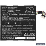 Sony VAIO A12 Replacement Battery, 7.6V, 3100mAh, Li-Polymer 3