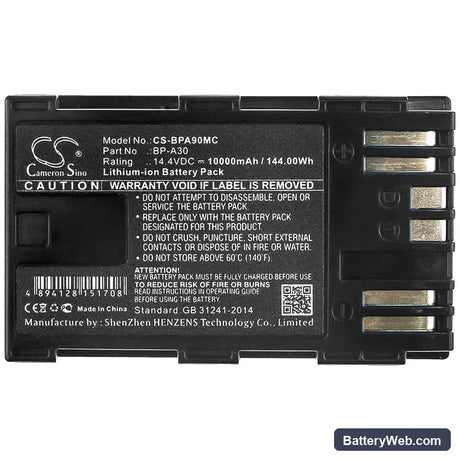 Canon CA-CP200L Replacement Battery, 14.4V, 10000mAh, Li-ion 5