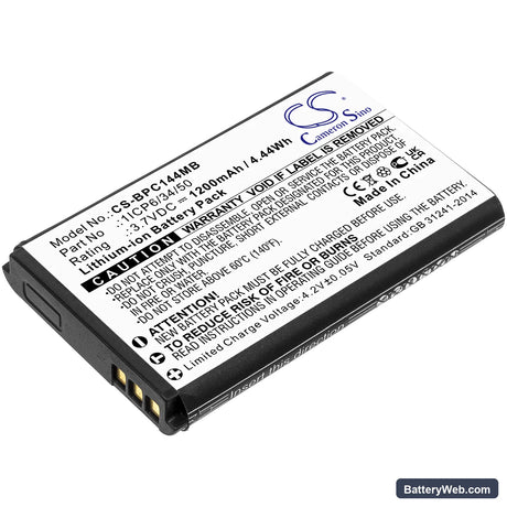 Babymoov Touch Screen A014407 Replacement Battery, 3.7V, 1200mAh, Li-ion 1