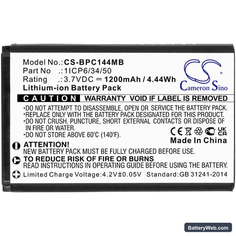 Babymoov Touch Screen A014407 Replacement Battery, 3.7V, 1200mAh, Li-ion 3