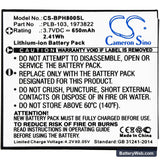 Bang & Olufsen BeoPlay H7 Replacement Battery, 3.7V, 650mAh, Li-ion 3