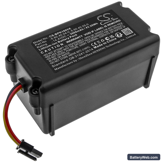 Sencor SRV 4200 Replacement Battery, 14.4V, 3000mAh, Li-ion 1