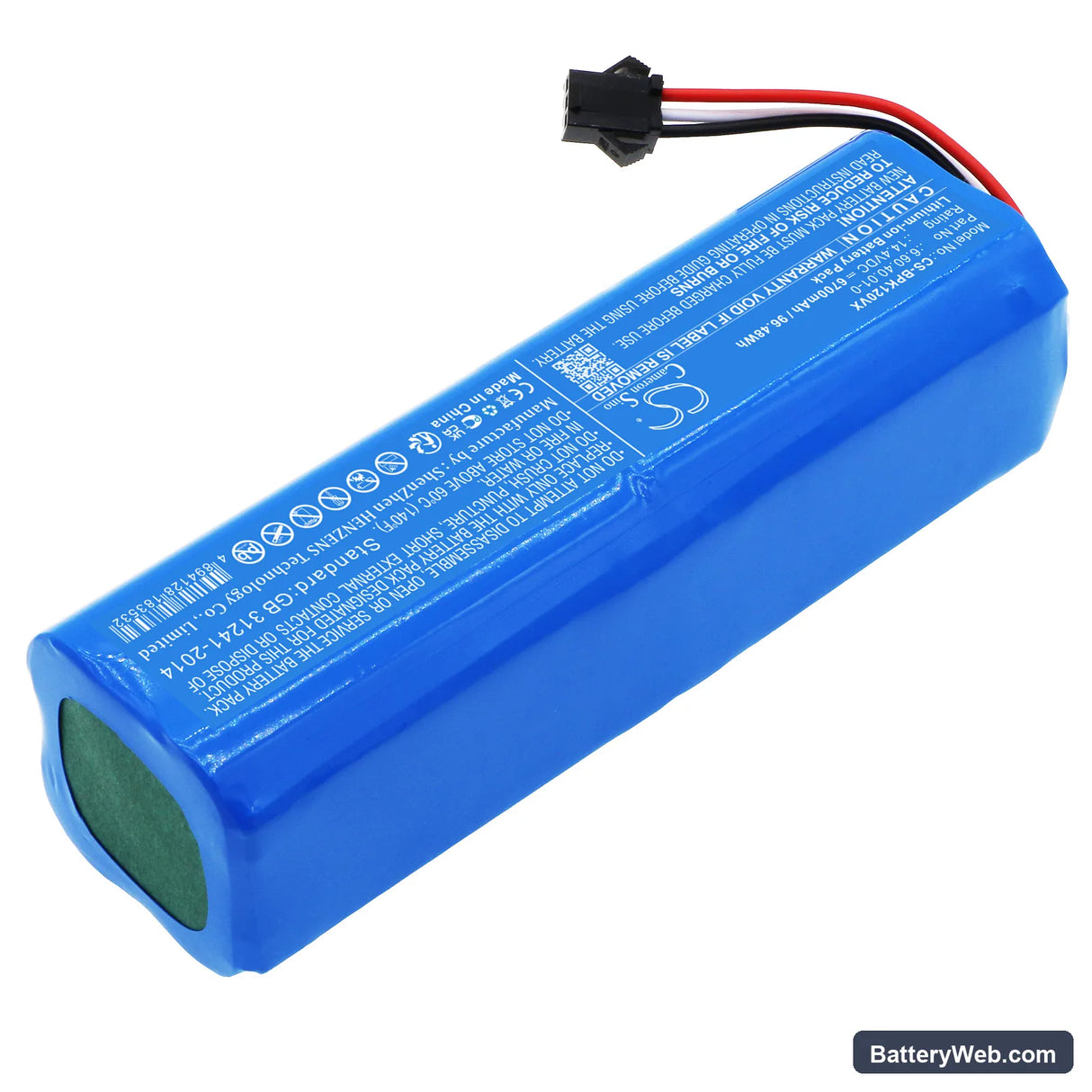 Onson J30 Pro Replacement Battery, 14.4V, 6700mAh, Li-ion 2