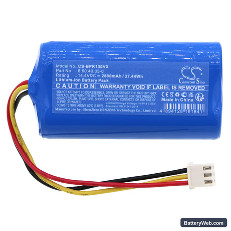 Alfawise V8s Pro Replacement Battery, 14.4V, 2600mAh, Li-ion 3