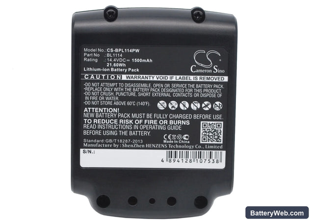 Black & Decker ASL146BT12A Replacement Battery, 14.4V, 1500mAh, Li-ion 1