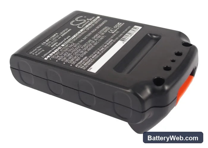 Porter Cable PCC600 Replacement Battery, 20V, 2000mAh, Li-ion 3