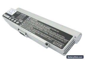 Sony VAIO VGN-C140G/B Replacement Battery, 11.1V, 6600mAh, Li-ion 1