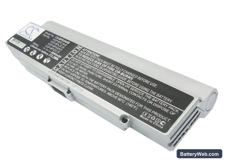 Sony VAIO VGN-C140G/B Replacement Battery, 11.1V, 6600mAh, Li-ion 1