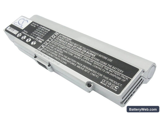 Sony VAIO VGN-C140G/B Replacement Battery, 11.1V, 6600mAh, Li-ion 1