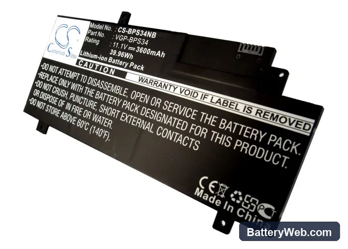 Sony VAIO-CA46 Replacement Battery, 11.1V, 3600mAh, Li-ion 1