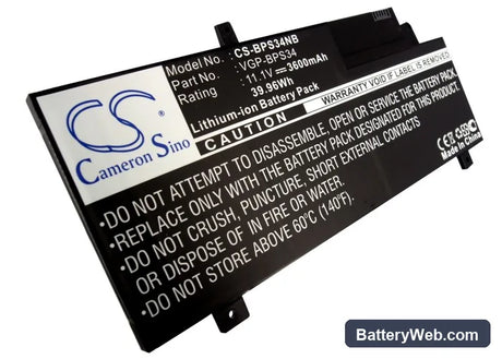 Sony VAIO-CA46 Replacement Battery, 11.1V, 3600mAh, Li-ion 2