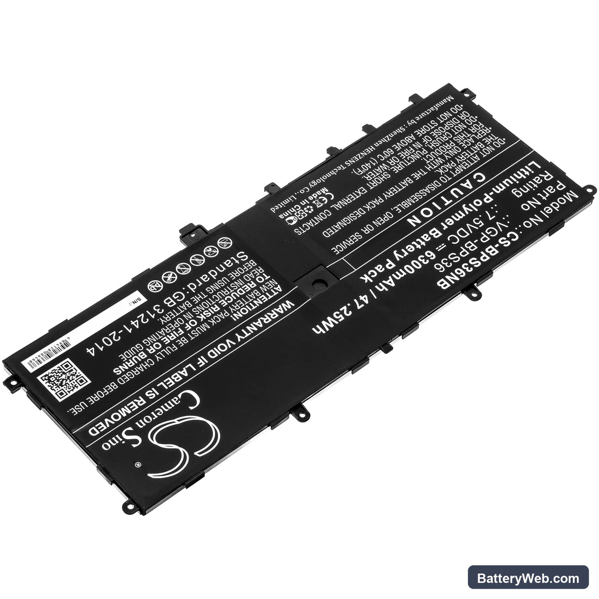 Sony VAIO Duo 13 Replacement Battery, 7.5V, 6300mAh, Li-Polymer 2