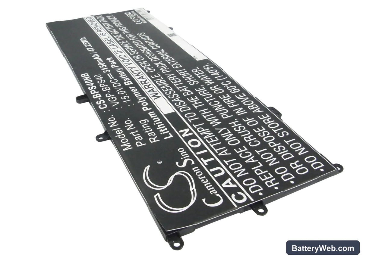 Sony VAIO Fit 15A Replacement Battery, 15V, 3150mAh, Li-Polymer 2
