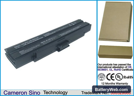 Sony VAIO VGN-AX570G Replacement Battery, 11.1V, 4400mAh, Li-ion 1