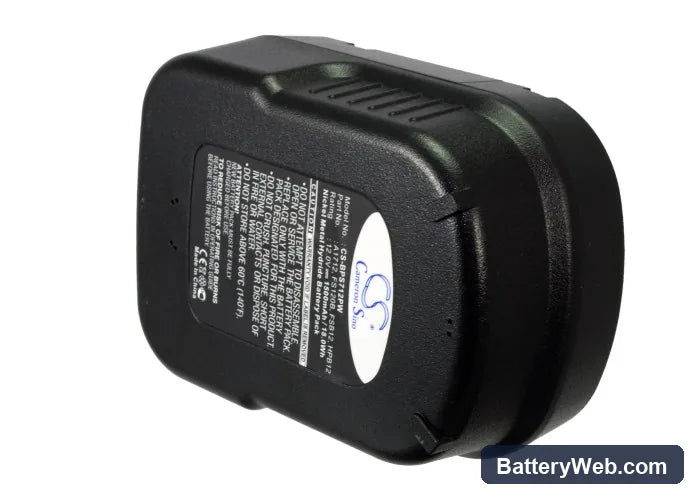 Black & Decker BD12PSK Replacement Battery, 12V, 1500mAh, Ni-MH 1