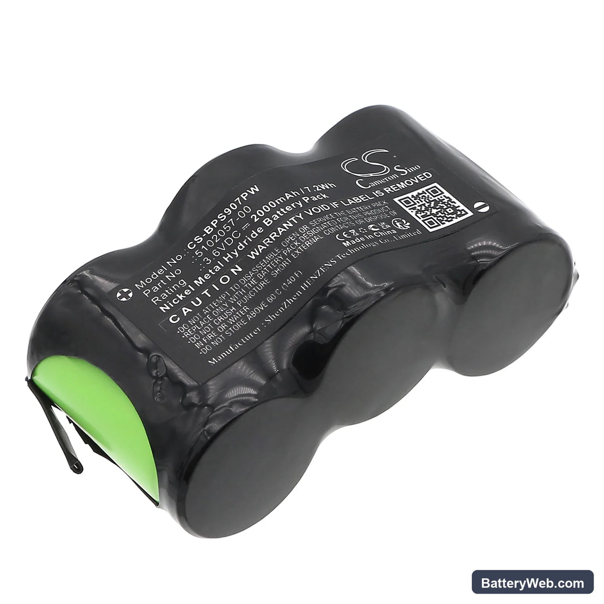 Black & Decker 9078 Replacement Battery, 3.6V, 2000mAh, Ni-MH 1