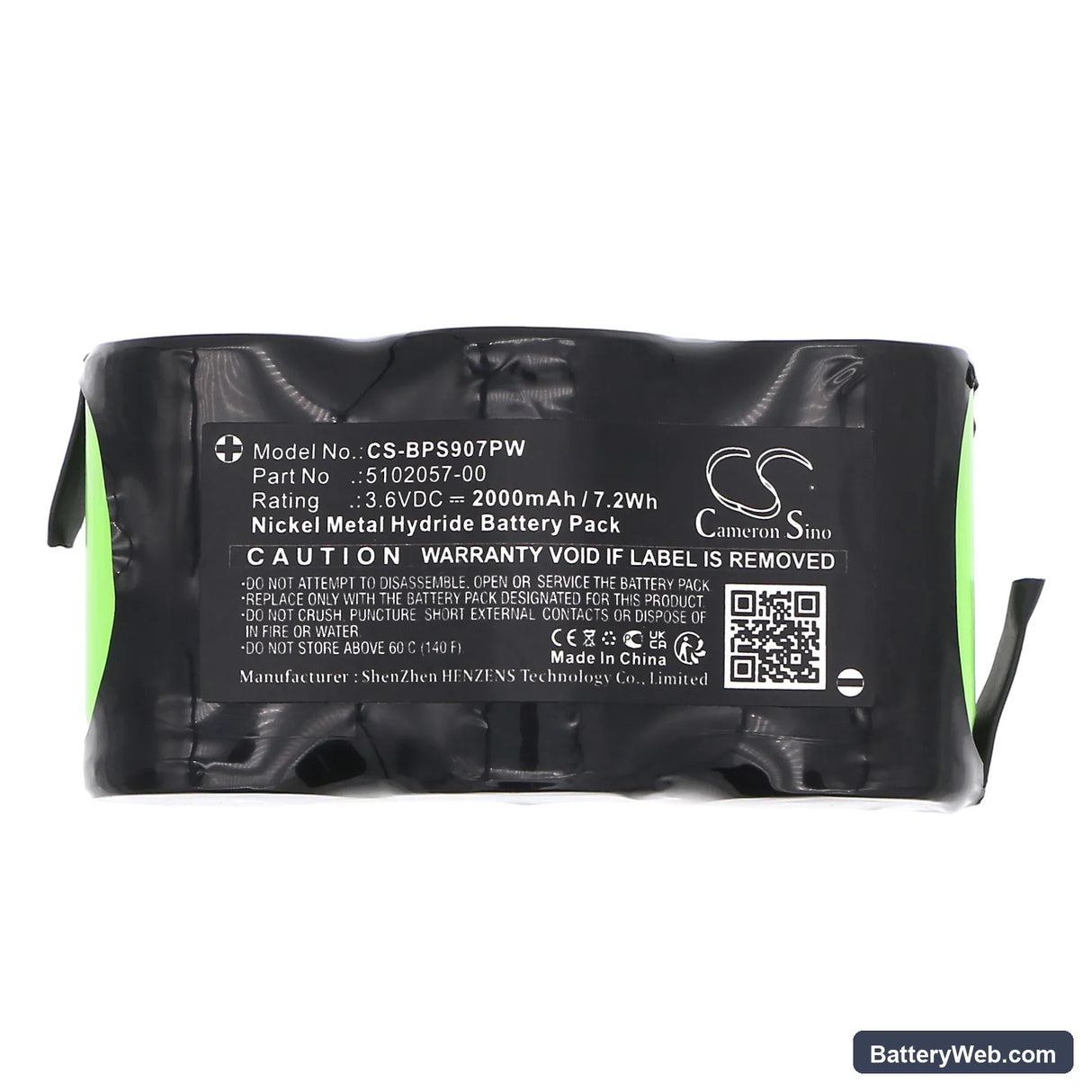 Black & Decker 9078 Replacement Battery, 3.6V, 2000mAh, Ni-MH 3