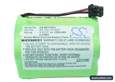 Radio Shack 23-9097 Replacement Battery, 3.6V, 1200mAh, Ni-MH 5