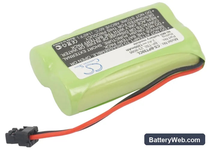 Radio Shack 960-1943 Replacement Battery, 2.4V, 1200mAh, Ni-MH 2