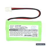 Sony NTM-910 Baby Nursery Monitor Replacement Battery, 2.4V, 1500mAh, Ni-MH 3