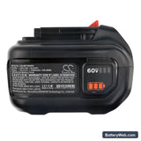 Black & Decker LSW60C Replacement Battery, 60V, 2500mAh, Li-ion 4