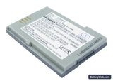 BenQ P50 Replacement Battery, 3.7V, 1800mAh, Li-Polymer 1