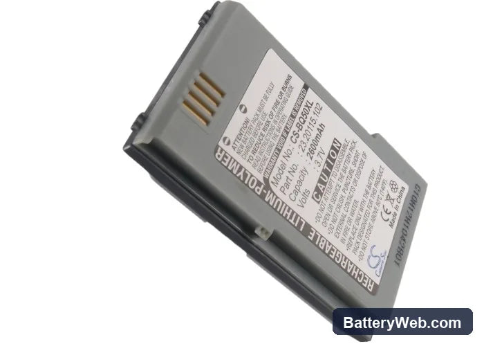 BenQ-Siemens P50 Replacement Battery, 3.7V, 2600mAh, Li-Polymer 5