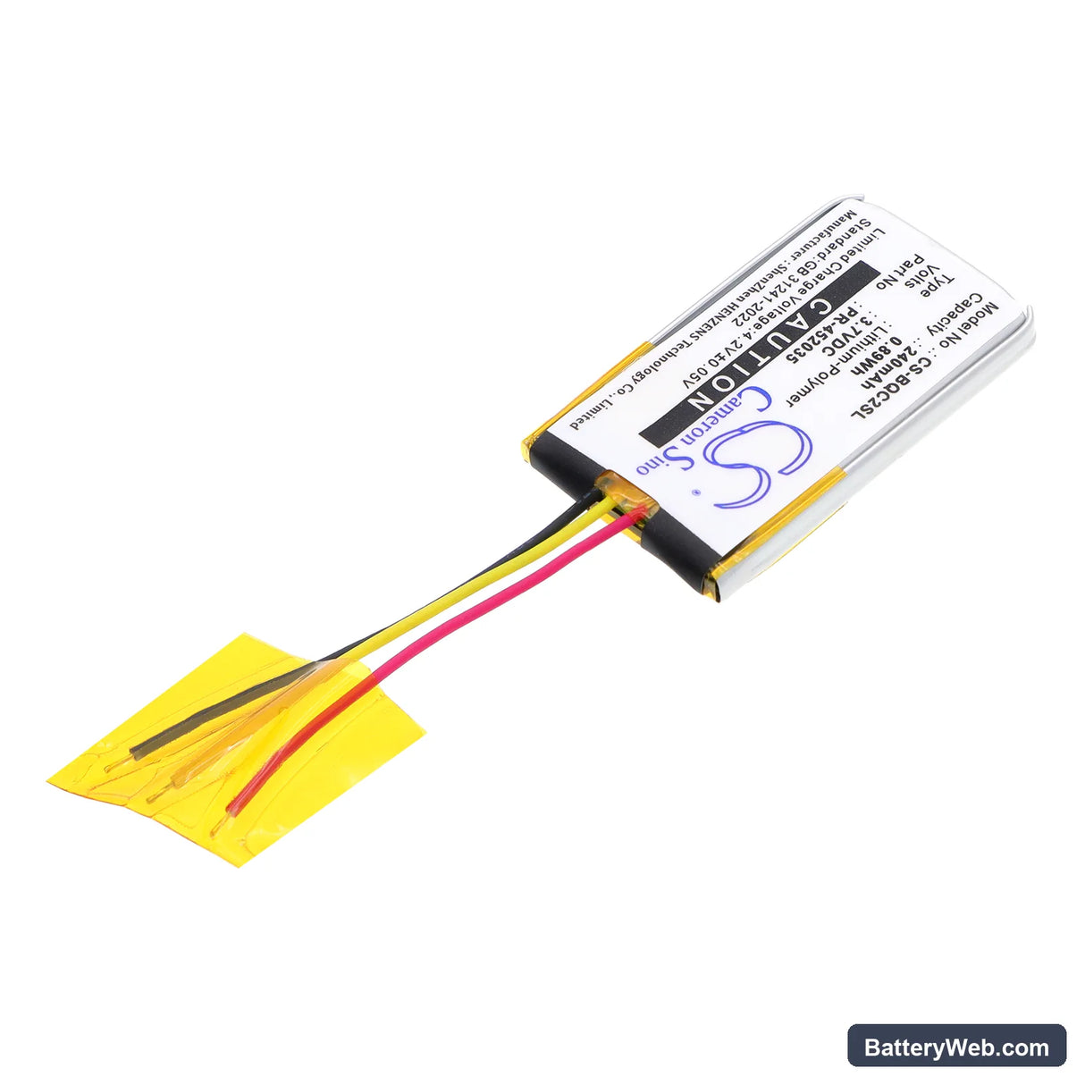 Bose QuietComfort 20 Replacement Battery, 3.7V, 240mAh, Li-Polymer 2