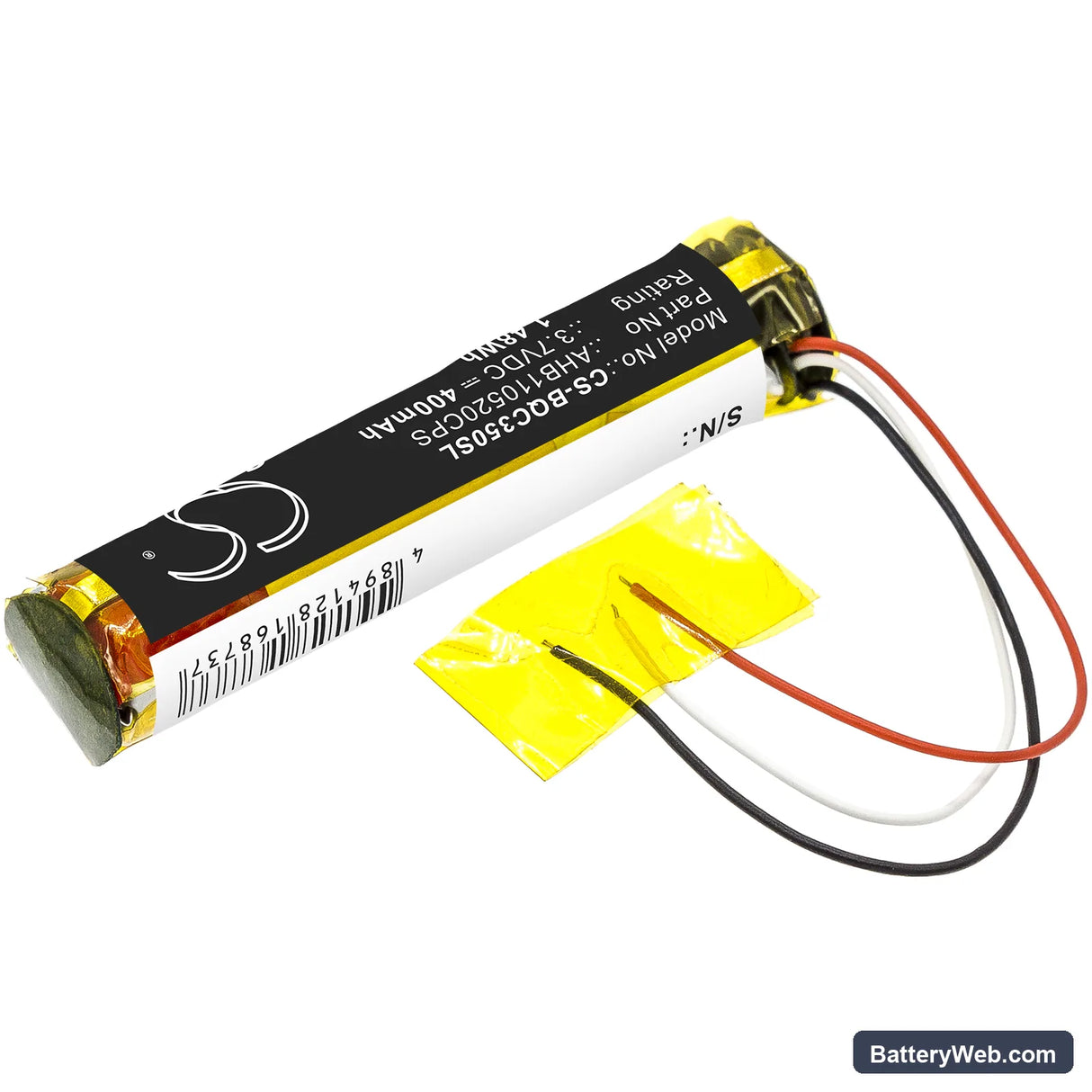 Bose Quietcomfort 35 Replacement Battery, 3.7V, 400mAh, Li-Polymer 2