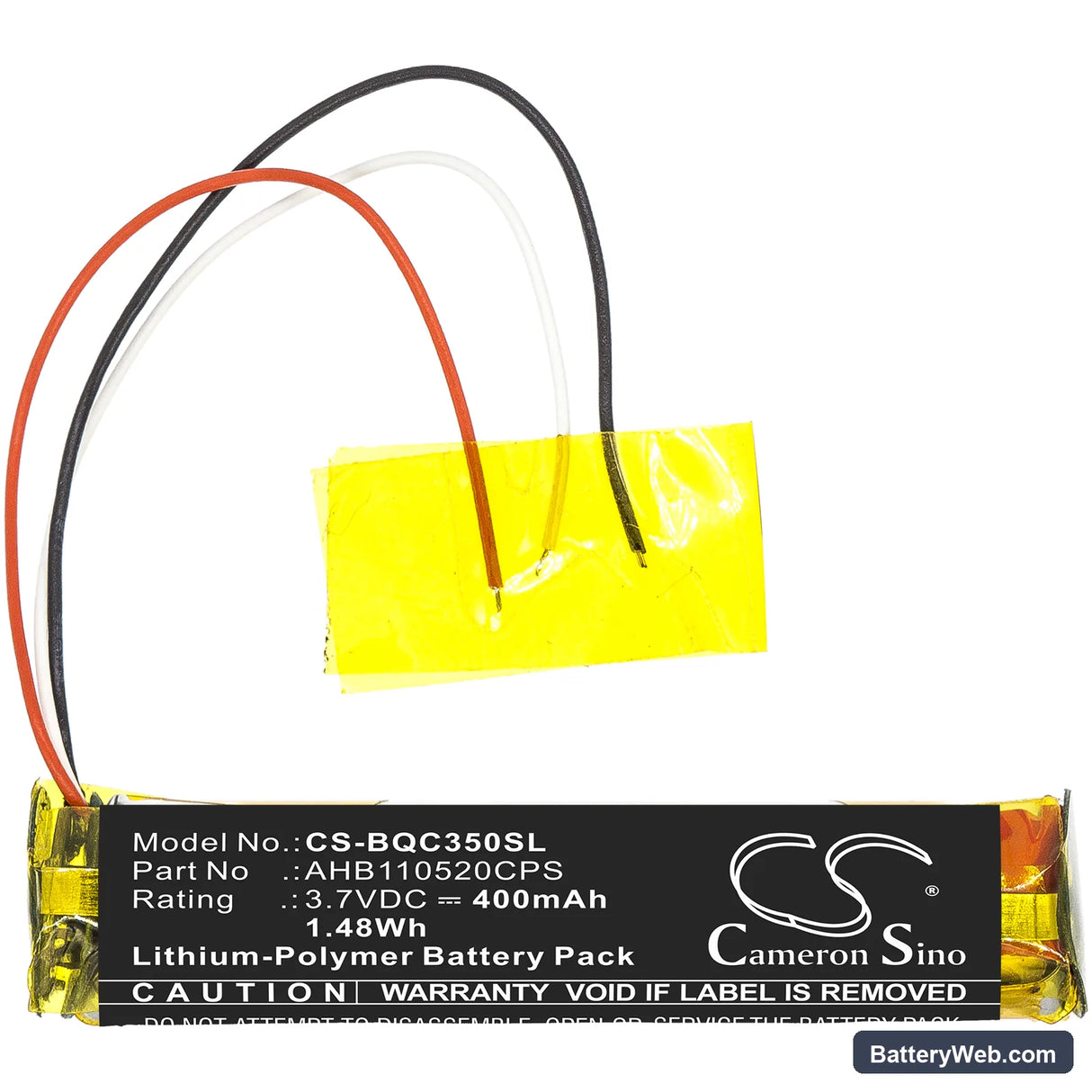 Bose Quietcomfort 35 Replacement Battery, 3.7V, 400mAh, Li-Polymer 3