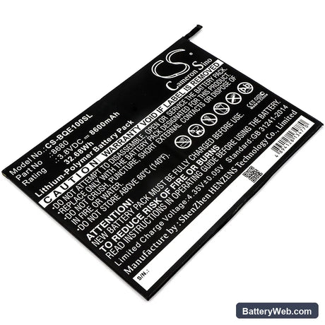 BQ E10 Replacement Battery, 3.8V, 8600mAh, Li-Polymer 1