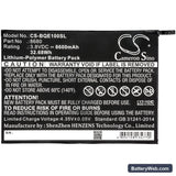 BQ E10 Replacement Battery, 3.8V, 8600mAh, Li-Polymer 3