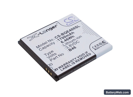 BQ Aquaris E4 Replacement Battery, 3.8V, 1700mAh, Li-Polymer 1