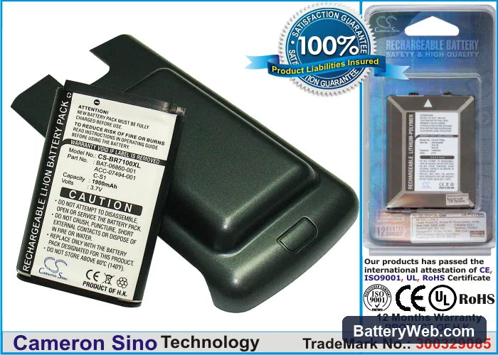 BlackBerry 7130C Replacement Battery, 3.7V, 1900mAh, Li-ion 1